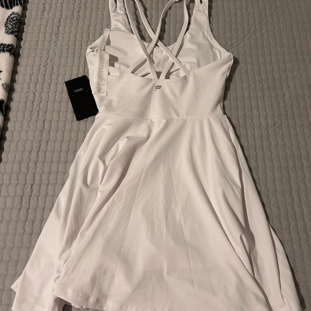 Fabletics White Backless Dress